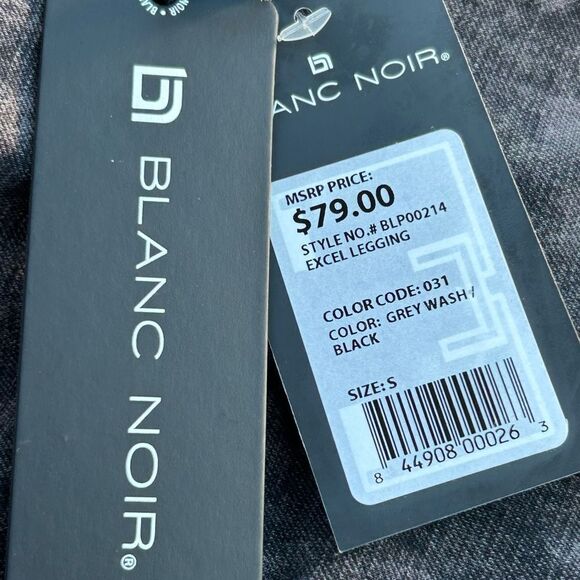 Blanc Noir Gray & Black Excel Leggings Small NWT - Picture 5 of 7
